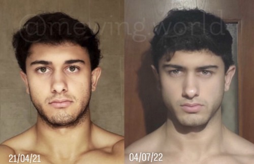 Two male portraits dated 21/04/21 and 04/07/22.