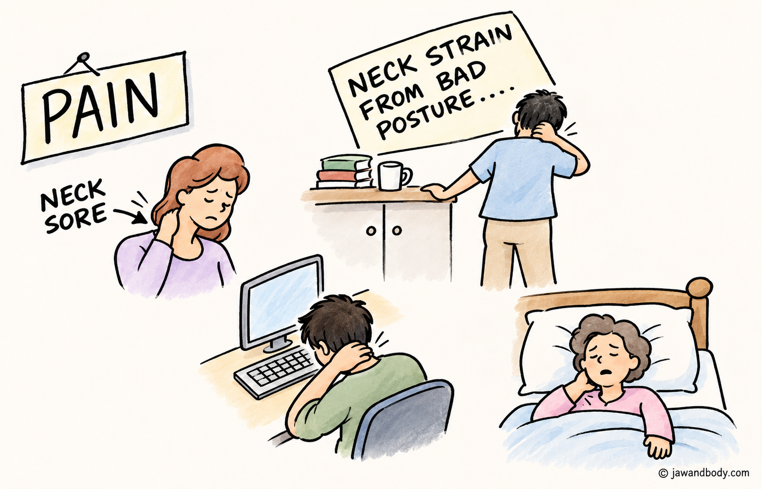 Ilustracja do sekcji „Dysfunkcja TMJ: wyjaśnienie problemu na obrazkach”